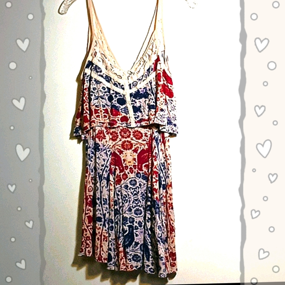 Ecote spaghetti straps high low dress